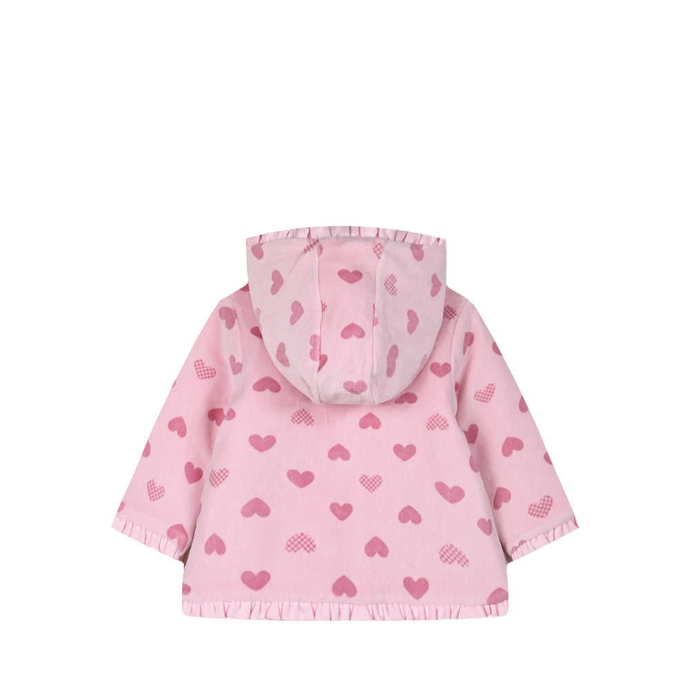 Baby jacket with hood for girls (3 - 18 months)