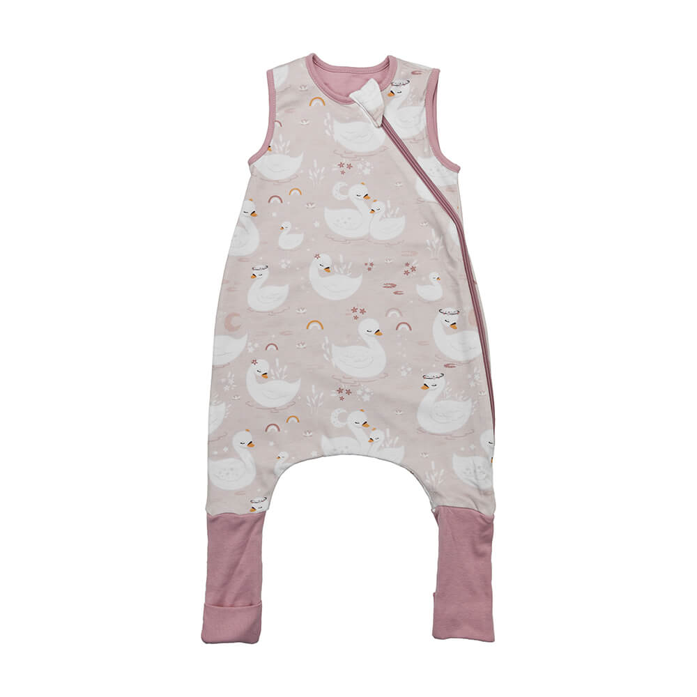 SLEEPING BAG WITH LEGS SPRING/AUTUMN SWAN SLEEVELESS