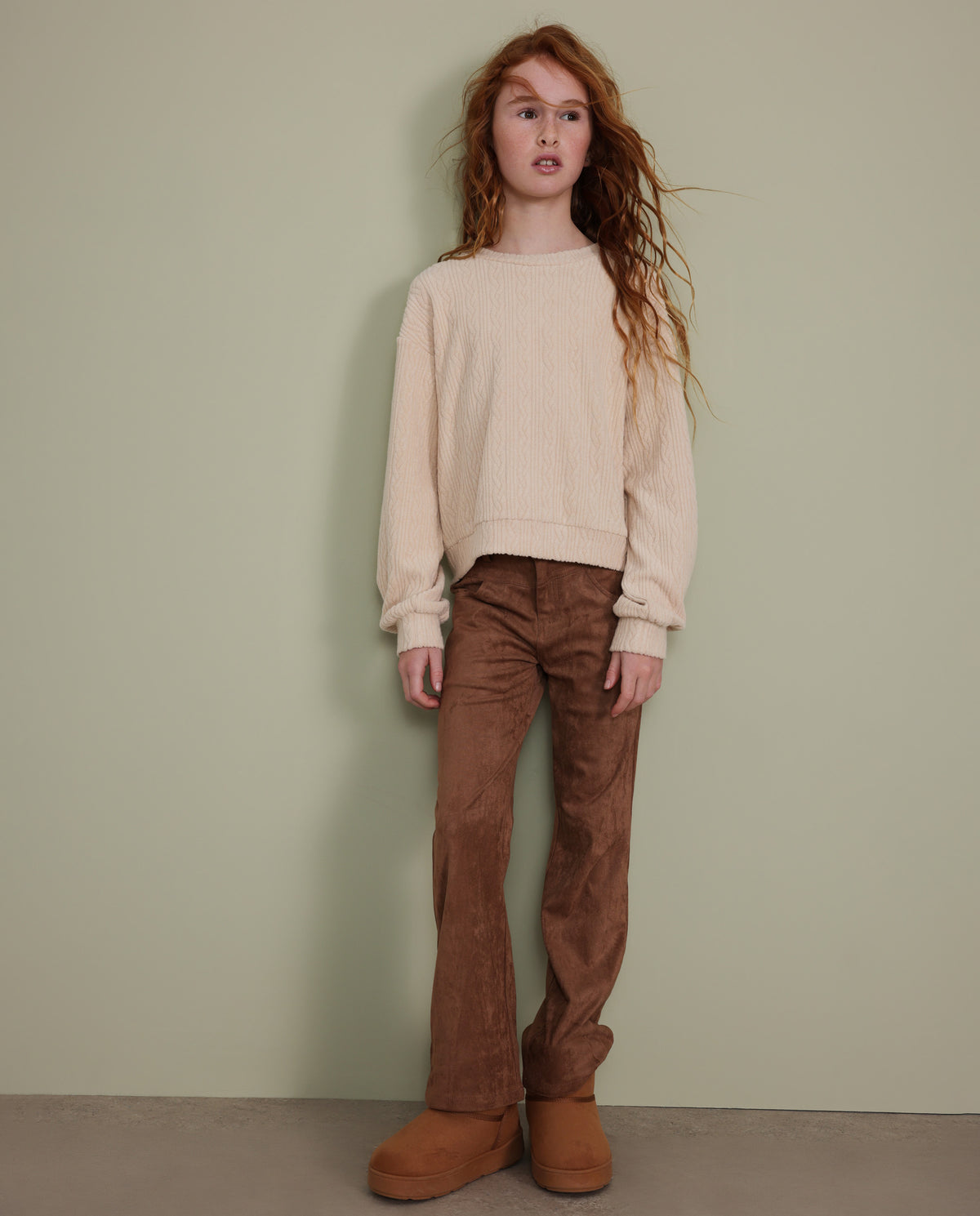 Nath Kids Girls Ashley Lake House Flat Suede Flared Trousers (21118495)