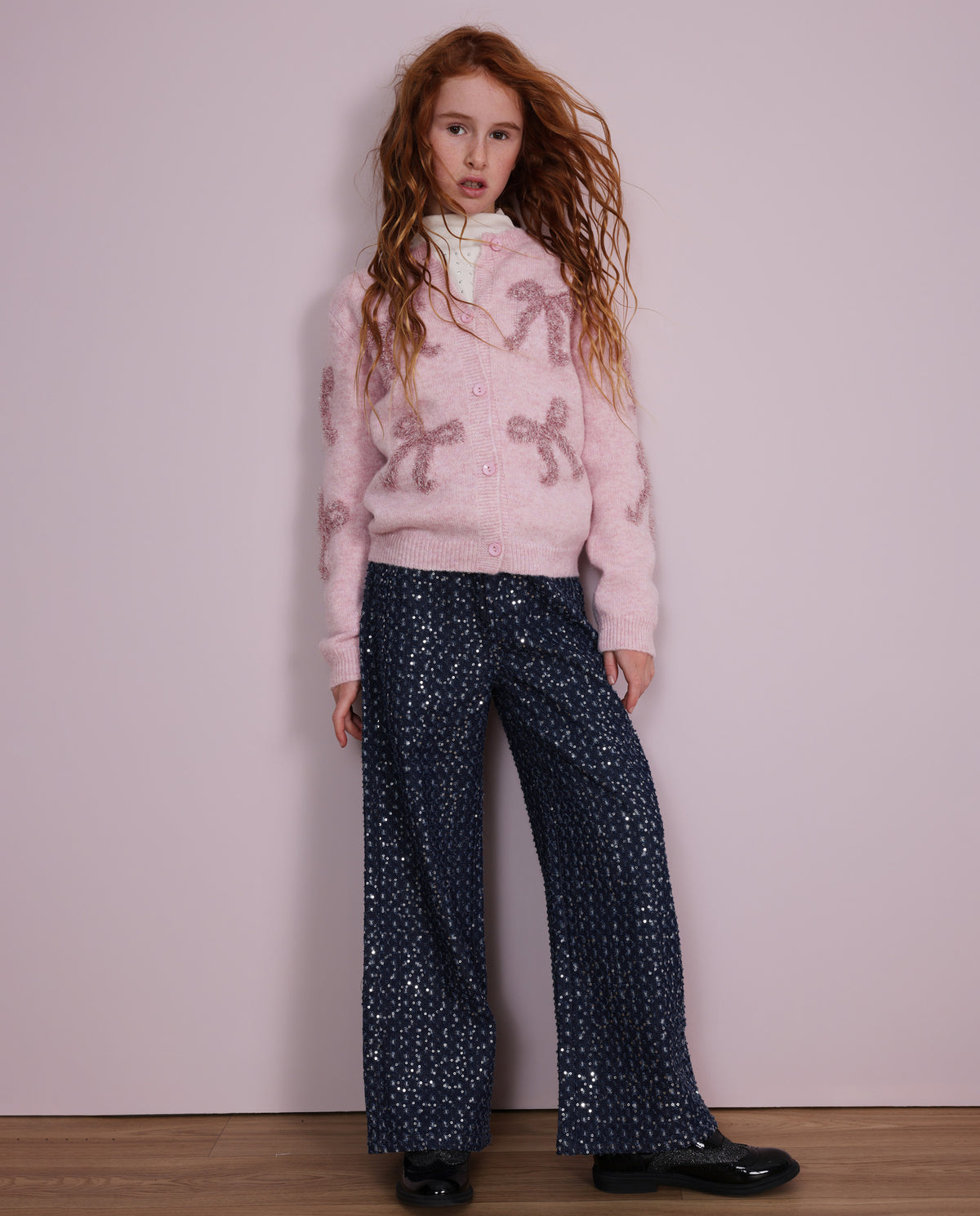 Nath Kids Girls Davida Soft Christmas Flat Wide Leg Denim Trousers (21118990)