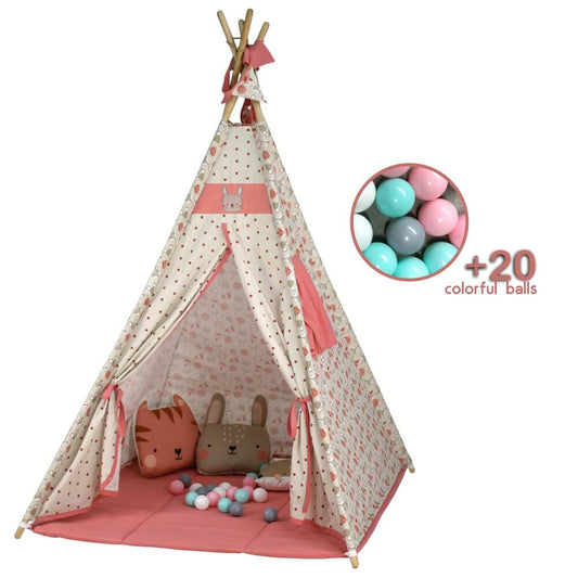 CHILDREN'S BUNNY TENT WITH 20 BALLS