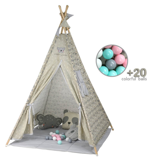 CHILDREN'S TENT PANDA WITH 20 BALLS