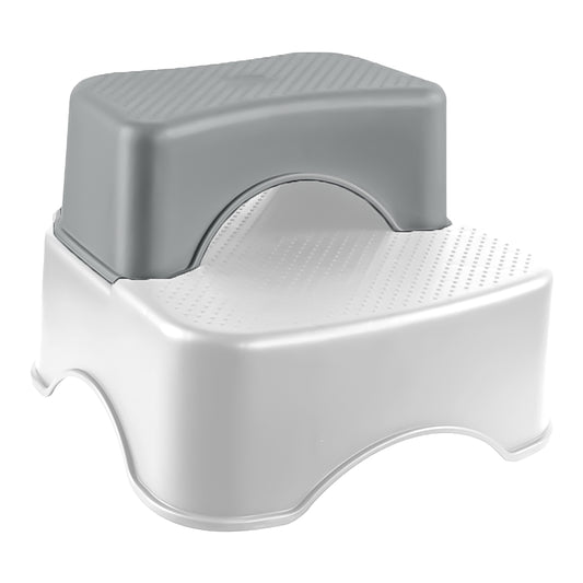 DOUBLE BATHROOM STAIRCASE GRAY