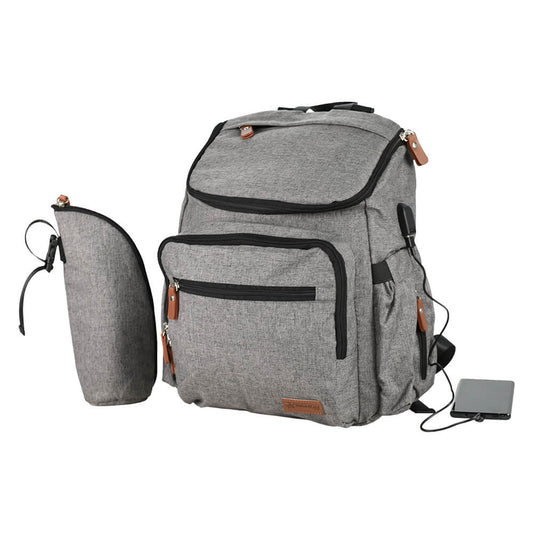 CHANGE BACK BAG WITH USB GRAY