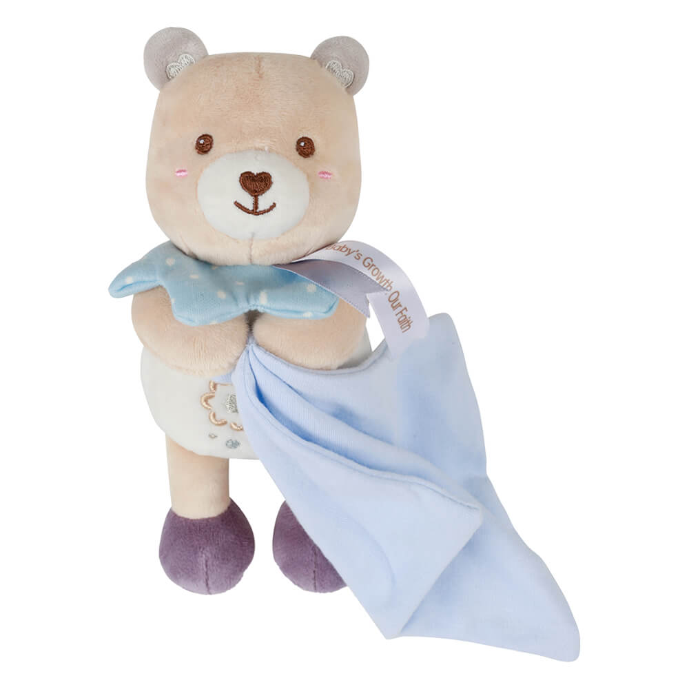 SOFT TEDDY FLOWER BABY RATTLE & CUDDLE